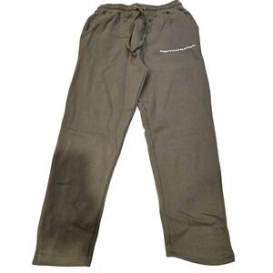 PRETTYLITTLETHING Gray Straight Leg Logo Joggers SZ M Cotton Poly